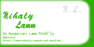 mihaly lamm business card